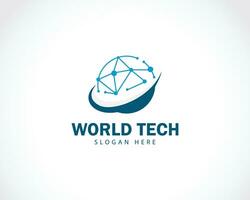 Education logo creative technology success world globe design template vector