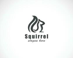 squirrel logo creative line art sign symbol vector