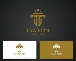 law firm logo creative design template sign symbol brand vector