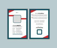 Company employee id card template  Pro Vector