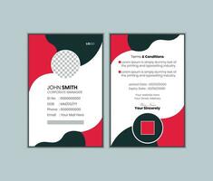 Company employee id card template  Pro Vector