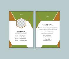 Modern and clean business id card template. vector