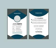 Professional Identity Card Template free Vector .