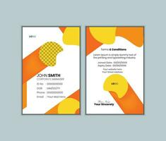 Modern and clean business id card template vector