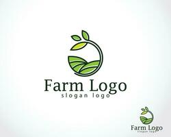 farm logo agriculture vector icon design nature