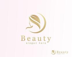 pure beauty logo creative salon women massage business emblem nature leave vector