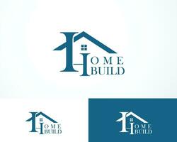 home logo design concept initial h illustration vector building design concept emblem brand creative