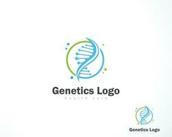 genetics logo creative DNA emblem design concept vector