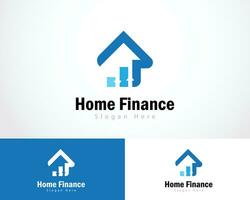 home finance logo design concept business arrow build creative vector