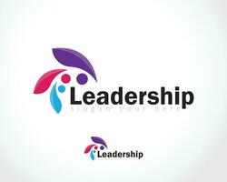 liderazgo logo creativo personas resumen diseño concepto negocio crecimiento vector