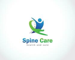 spine care logo creative hand and people design concept health care vector