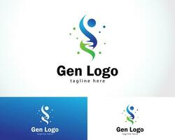 gen logo creativo personas adn diseño vector