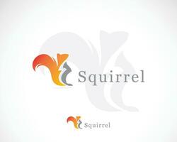 squirrel logo creative design concept power energy fast vector