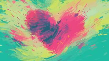 Love Heart Beautiful Abstraction - Wallpaper, Poster, Banner Decoration Backdrop vector