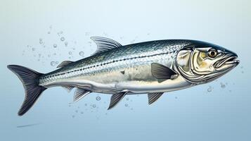 AI generated Mackerel fish healthy fresh background photo