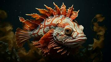 AI generated nature Leaf scorpionfish photography photo