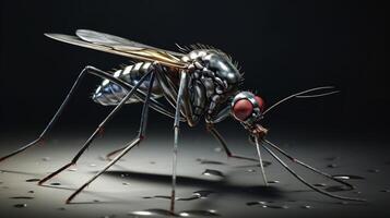 AI generated Nature Mosquito full view photography photo