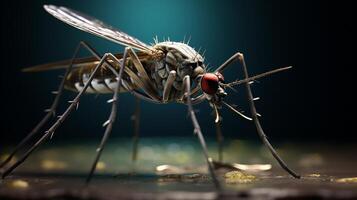 AI generated Nature Mosquito full view photography photo