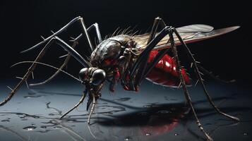 AI generated Nature Mosquito full view photography photo