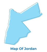 Jordan simple outline map vector illustration