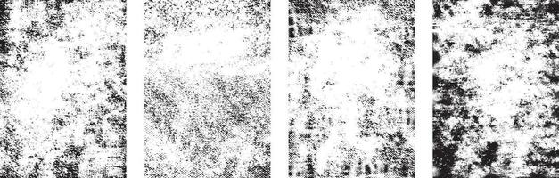 Grunge overlay textures set, Distress overlay vector textures, Old damage dirty grainy and scratches, Scratch texture