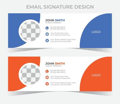 diseño de plantilla de firma de correo electrónico vector