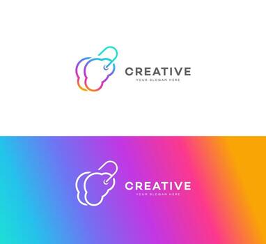 creativo nube logo vector