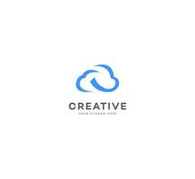 creativo nube logo vector