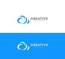 creativo nube logo vector