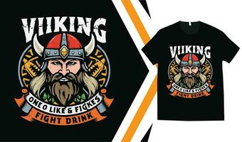 Viking T-Shirt Design, Custom vikings t-shirt Graphics, Viking Warriors tshirt, apparel custom design print mockup. vector