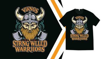 Viking T-Shirt Design, Custom vikings t-shirt Graphics, Viking Warriors tshirt, apparel custom design print mockup. vector