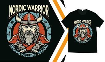 Viking T-Shirt Design, Custom vikings t-shirt Graphics, Viking Warriors tshirt, apparel custom design print mockup. vector