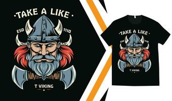 Viking T-Shirt Design, Custom vikings t-shirt Graphics, Viking Warriors tshirt, apparel custom design print mockup. vector