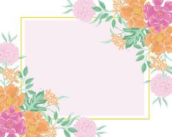 Hand Drawn Pastel Rose and Hydrangea Flower Border vector