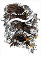 Print Bird eagle vector