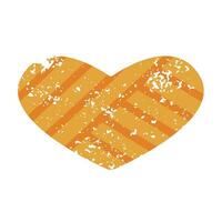 Sweet Cookie heart shape icon. Tasty cake, bake. Vector