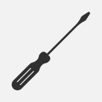 Slotted screwdriver icon. Professional tool. DIY. Vector