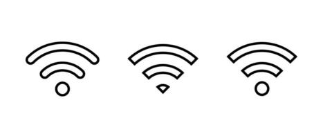 Wifi línea icono. inalámbrico conexión red símbolo vector