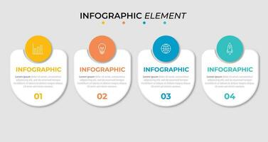 Presentation business infographic template with 4 options. Vector illustration.