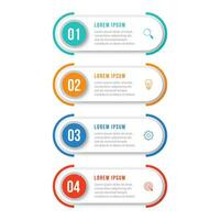 Presentation business infographic template with 4 options. Vector illustration.