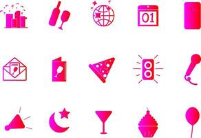 New Year Icon Collection vector