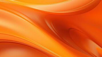 AI generated abstract orange wavy background with smooth lines photo