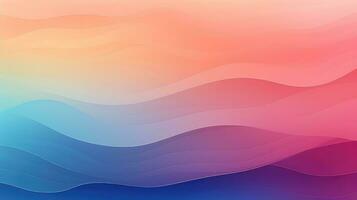 AI generated abstract colorful background with smooth wavy lines photo