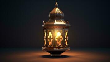 AI generated Lantern for Ramadan Kareem. Arabic lantern photo