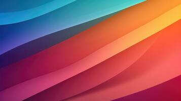 AI generated abstract colorful background with smooth wavy lines photo