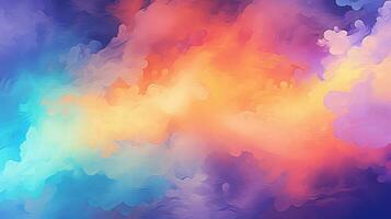 AI generated Abstract colorful watercolor for background photo