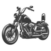 Street chopper motorcycle custom side view isolated on white vector