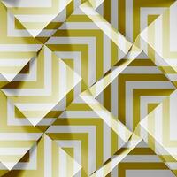 Light seamless geometric pattern. Realistic 3d cubes with golden strips. Vector template for wallpapers, textile, fabric, wrapping paper, backgrounds. Abstract texture with volume extrude effect.