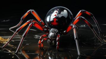 AI generated Nice Spider backgroun on white background photo