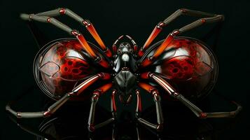 AI generated Nice Spider backgroun on white background photo